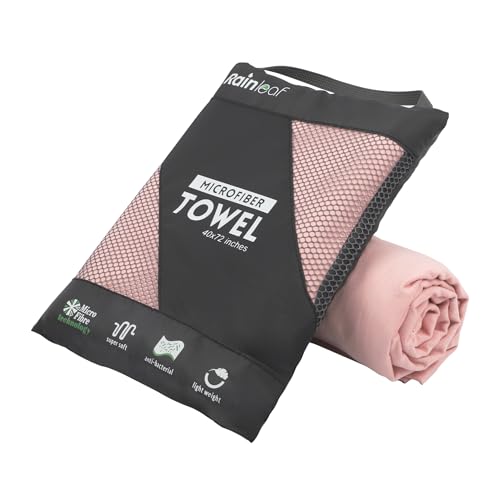 Rainleaf Microfiber Towel Quick Dry Camping & Travel & Gym Towel. Compact