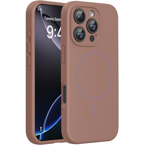 Miracase Silicone & Magnetic for iPhone 16 Pro Max Case, Chocolate
