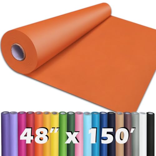 PerkHomy OrangeRed Kraft Paper Roll 48" x 1,800" (150') for Gift Wrapping Bouquet Flower Art Painting Craft Writing Packaging