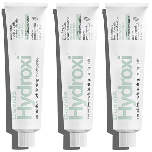 Davids Nano Hydroxyapatite Toothpaste Sensitive Peppermint 5.25oz (3 Pack)