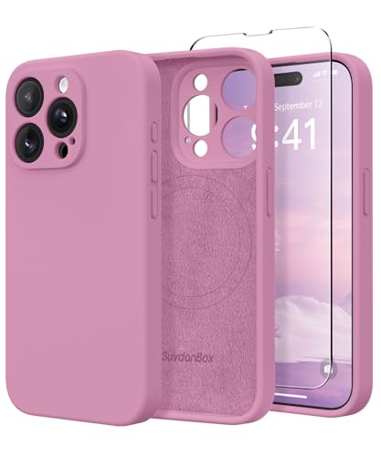SuydanBox Magnetic for iPhone 14 Pro Case Silicone Blackcurrant