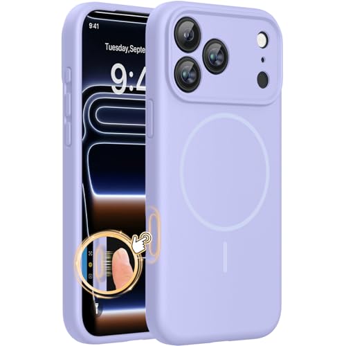 Miracase Magnetic for iPhone 17 Pro Case, Silicone, Light Purple