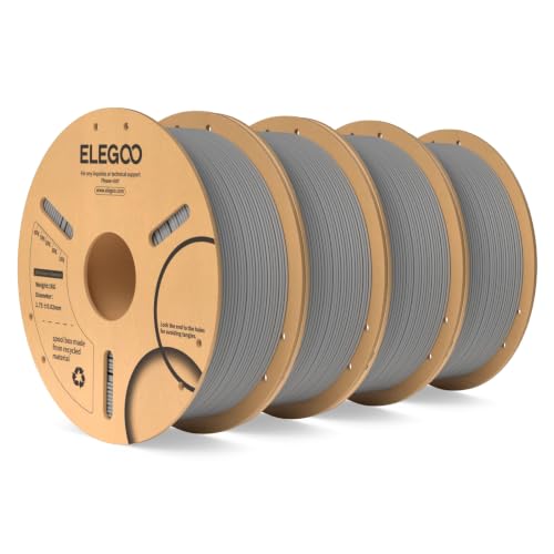 ELEGOO PLA 3D Printer Filament 1.75mm Gray 4KG