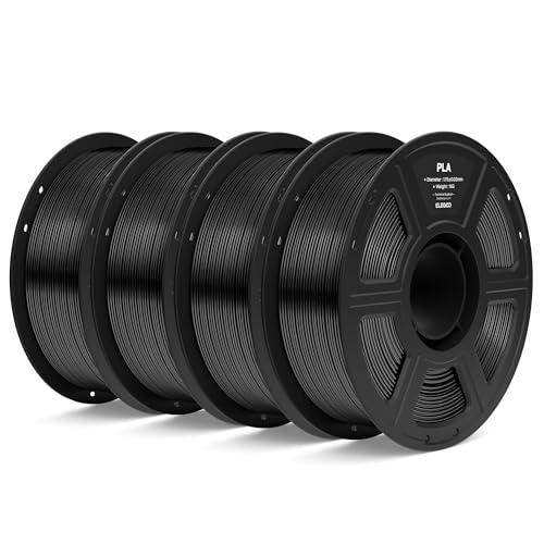 ELEGOO PLA 3D Printer Filament 1.75mm Black 4KG