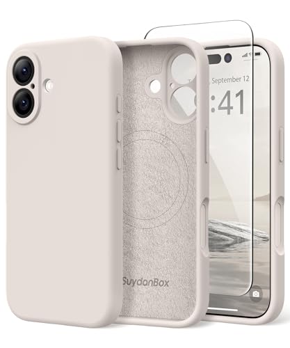 SuydanBox Magnetic for iPhone 16 Case Silicone Stone