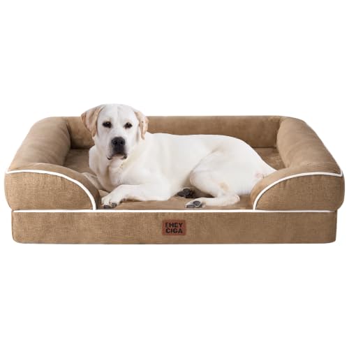 EHEYCIGA Orthopedic XXL Dog Bed, Waterproof Washable XL Big Pet Bed 46"