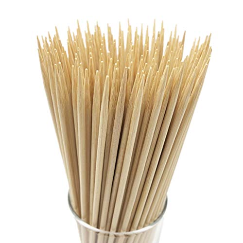 6" Natural Bamboo Skewers for BBQ，Appetiser，Fruit，Cocktail，Kabob，Chocolate Fountain，Grilling，Barbecue，Kitchen，Crafting and Pa