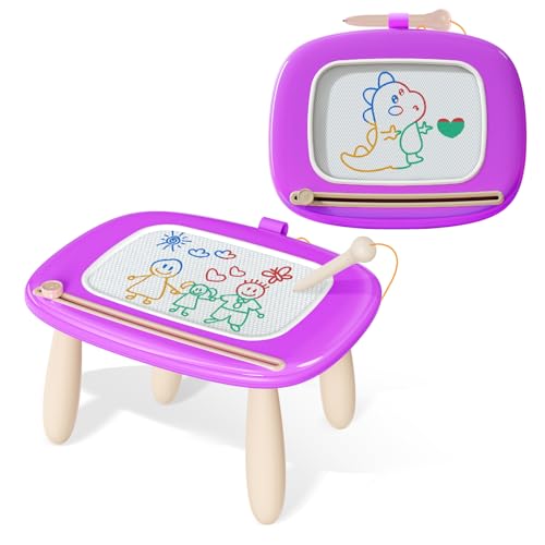 Kikidex Toddlers Toys Age 1-3, Magnetic Drawing Board, Doodle Board Pad Learning and Educational Toys for 1 2 3 Year Old Kids