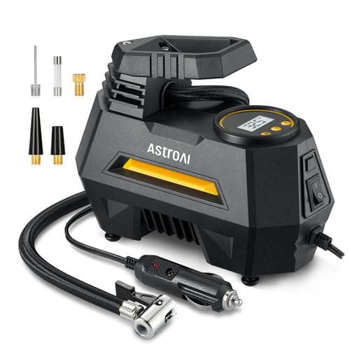 AstroAI AIRUN H1 Tire Inflator Portable Air Compressor,Fast Inflation Electric Air Pump for Car Tires-Car Accessory,9.8Ft Cor