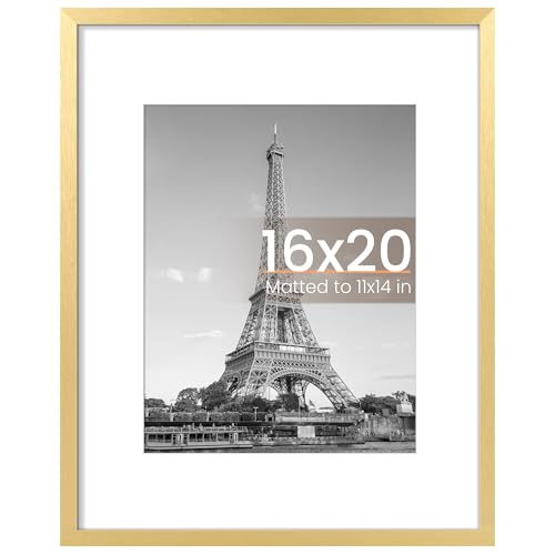 upsimples 16x20 Picture Frame, Wall Decor Poster Frames, Gold 1 Pack