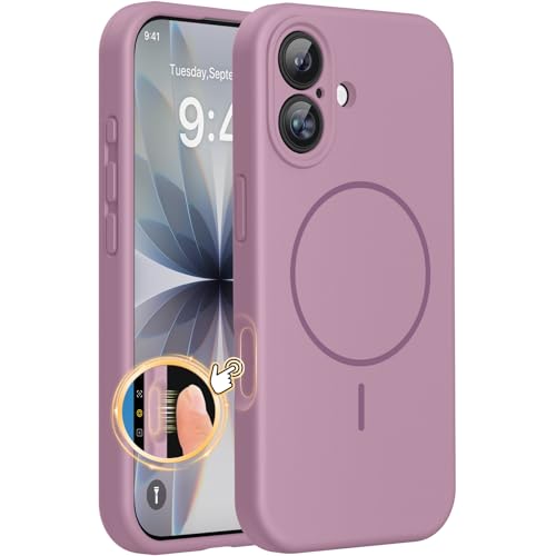 Miracase Silicone & Magnetic for iPhone 17 Case, Blackcurrant