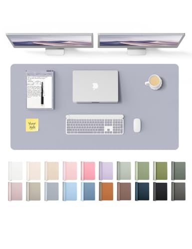 YSAGi Leather Desk Pad Protector, Office Desk Mat, Large Mouse Pad, Non-Slip PU Leather Desk Blotter, Laptop Desk Pad, Waterp