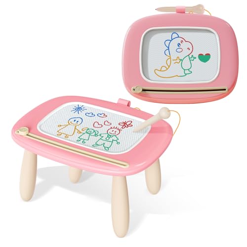 Kikidex Magnetic Drawing Board, Toddler Girl Toys for 1-3 Year Old, Doodle Board Pad Learning and Educational Toys for 1 2 3 