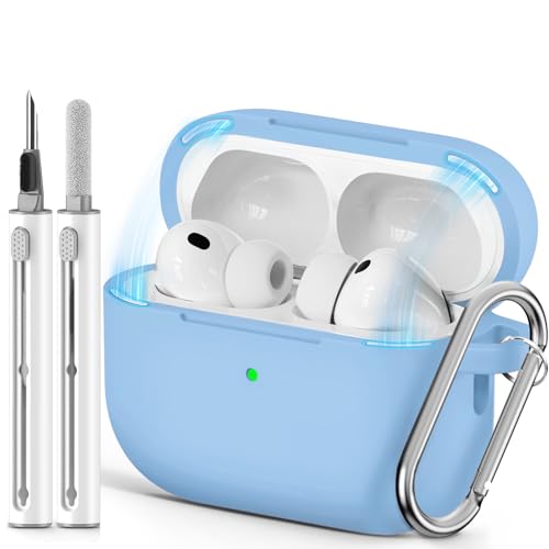 Ljusmicker for AirPods Pro 3 Case 2025 with Magnetic Lock,Sky Blue