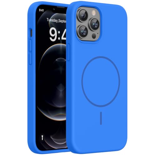 Miracase Silicone & Magnetic for iPhone 12 Pro Max Case, Mediterranean Blue