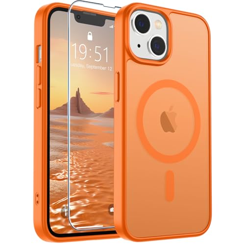 SUPFINE Magnetic for iPhone 13 Case/iPhone 14 Case Starry Orange