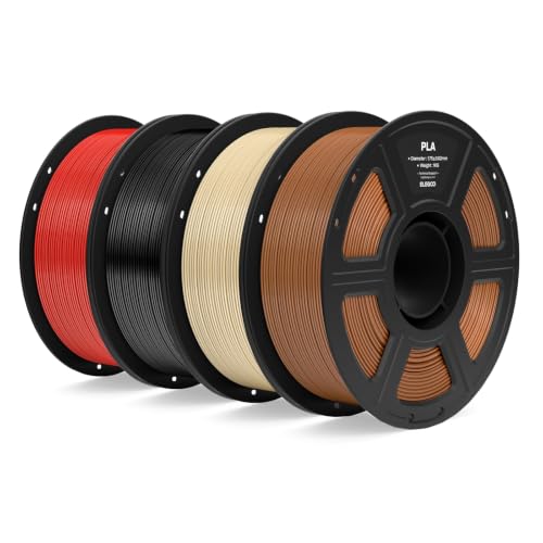 ELEGOO PLA 3D Printer Filament Bundle 4KG Brown/Beige/Black/Red
