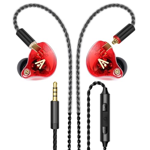 Audiovance Vibes 202M HiFi Wired Earbuds in-Ear Monitor Headphones with Mic