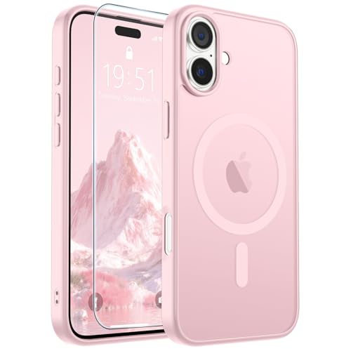 SUPFINE Magnetic for iPhone 16 Case Light Pink