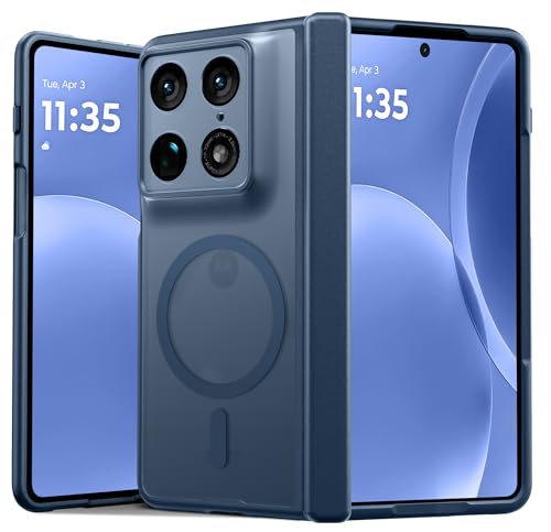FNTCASE for Motorola Razr Fold Case, Fit for Magsafe, Hinge Protection Blue