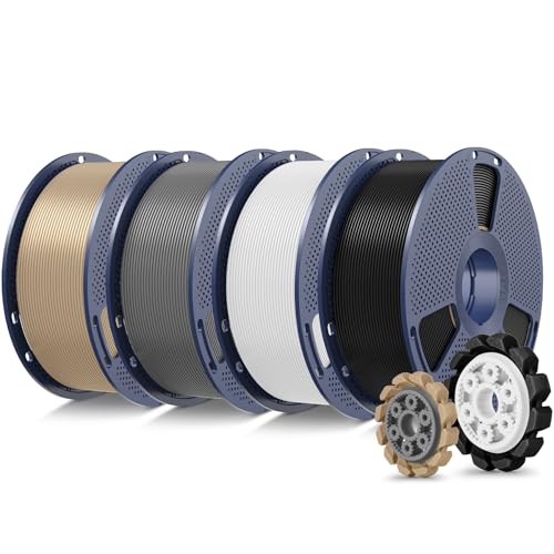 SUNLU PLA+2.0 3D Printer Filament, Multicolor, 4-Pack (4KG)