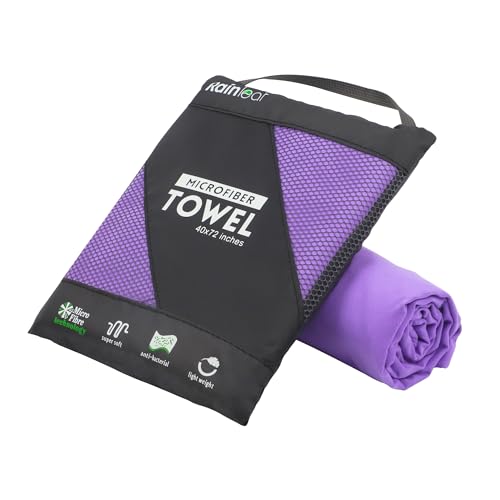 Rainleaf Microfiber Towel Quick Dry Camping & Travel & Gym Towel. Compact