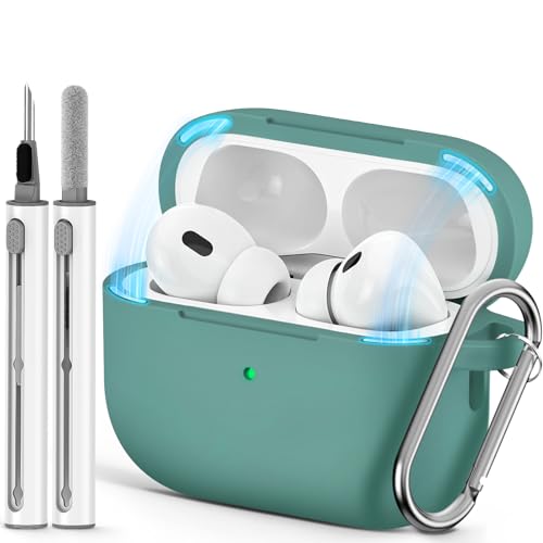 Ljusmicker for AirPods Pro Case Cover with Magnetic Lock,Green