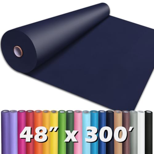 PerkHomy Navy Blue Kraft Paper Roll 48" x 3,600" (300') for Gift Wrapping Bouquet Flower Art Painting Craft Writing Packaging