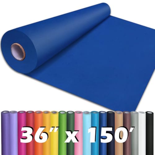 PerkHomy Blue Kraft Paper Roll 36" x 1,800" (150') for Gift Wrapping Bouquet Flower Art Painting Craft Writing Packaging Ship