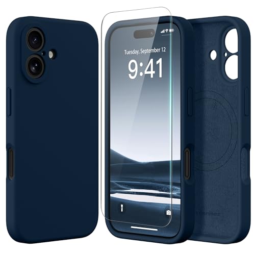 SuydanBox Magnetic for iPhone 16 Plus Case Silicone Cobalt Blue