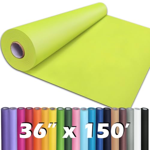 PerkHomy Neon Green Kraft Paper Roll 36" x 1,800" (150') for Gift Wrapping Bouquet Flower Art Painting Craft Writing Packagin