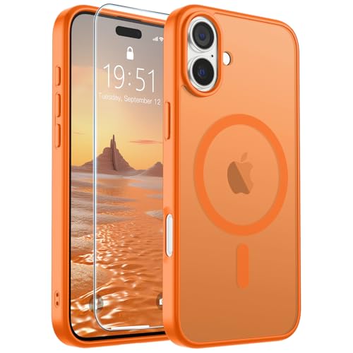 SUPFINE Magnetic for iPhone 16 Case Starry Orange