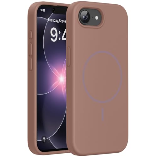 Miracase Silicone & Magnetic for iPhone 17e/16e Case, Chocolate