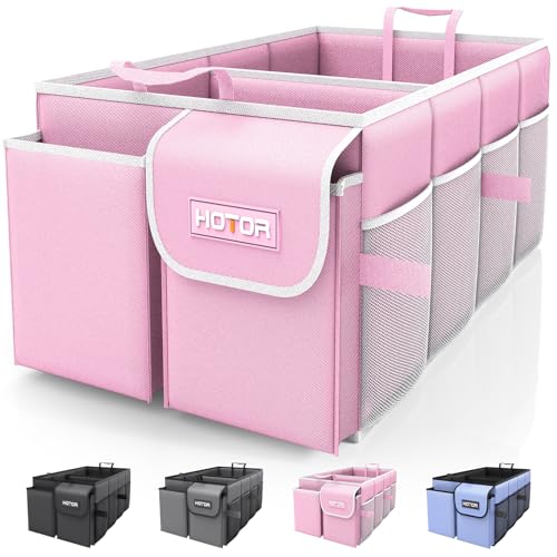 HOTOR Trunk Organizer - Foldable Car Organizer for SUVs & Sedans Storage