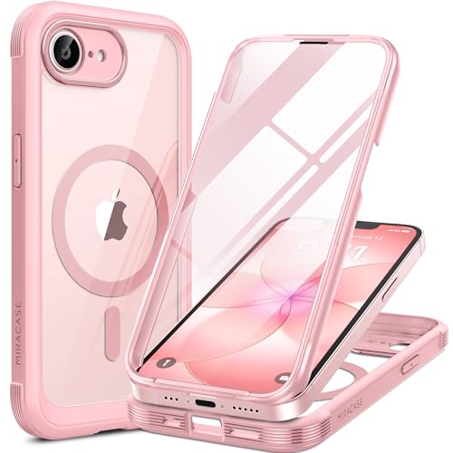 miracase for iPhone 17e Case & iPhone 16e Case, Full-Body Phone with Built-in Glass Screen Protector, [Magnetic with MagSafe]