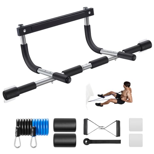 ALLY PEAKS Pull Up Bar Thickened Steel Pipe Super Heavy Duty Steel Frame Upper Workout Bar| Multi-Grip Strength for Doorway |