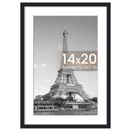 upsimples 14x20 Picture Frame, Wall Decor Poster Frames, Black 1 Pack