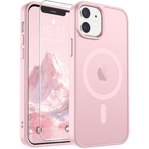 SUPFINE Magnetic for iPhone 12 Case/iPhone 12 Pro Case Light Pink