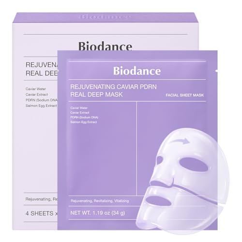 BIODANCE Rejuvenating Caviar PDRN Real Deep Mask, Overnight Hydrogel Face Mask, Skin Firming, Radiance, Enhancing Skin Recove