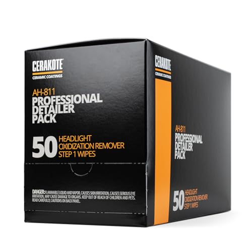 CERAKOTE® Ceramic Headlight Restoration Detailer Pack, Step 1, 50 Wipes
