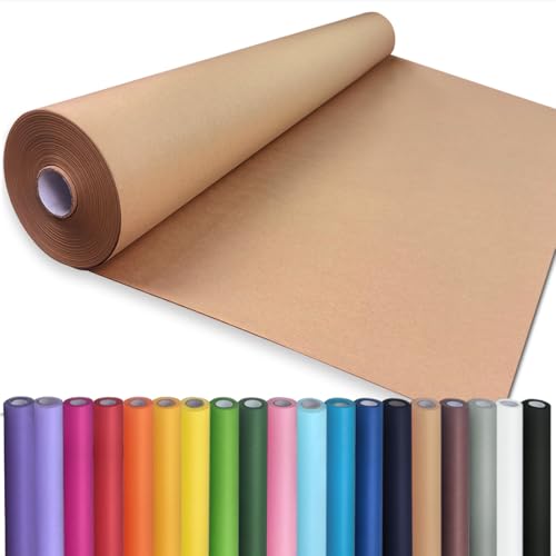 PerkHomy Brown Kraft Paper Roll 48" x 3,600" (300') for Gift Wrapping Bouquet Flower Art Painting Craft Writing Packaging Shi