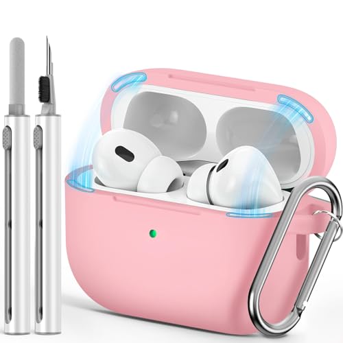 Ljusmicker for AirPods Pro Case Cover with Magnetic Lock,Pink