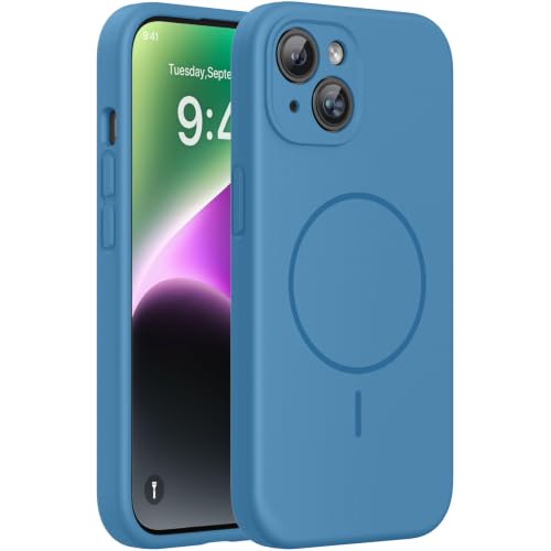 Miracase Silicone for iPhone 14 Case, Capri Blue