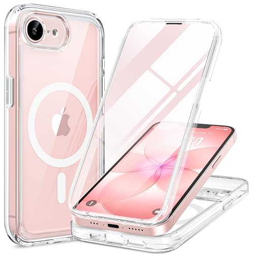 miracase for iPhone 17e Case & iPhone 16e Case, Full-Body Phone with Built-in Glass Screen Protector, [Magnetic with MagSafe]