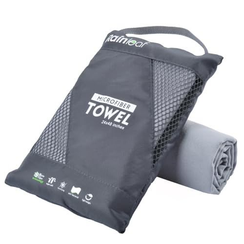 Rainleaf Microfiber Towel Quick Dry Camping & Travel & Gym Towel. Compact