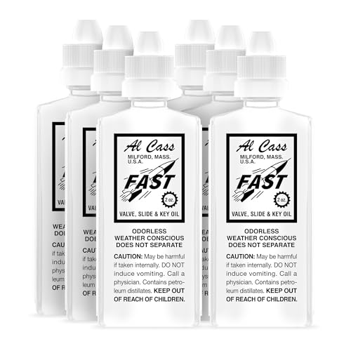 Official Al Cass Fast Valve, Slide & Key Oil | 2 oz Bottle | Odorless, Non-Gumming Lubricant for Brass Instruments | Trusted 
