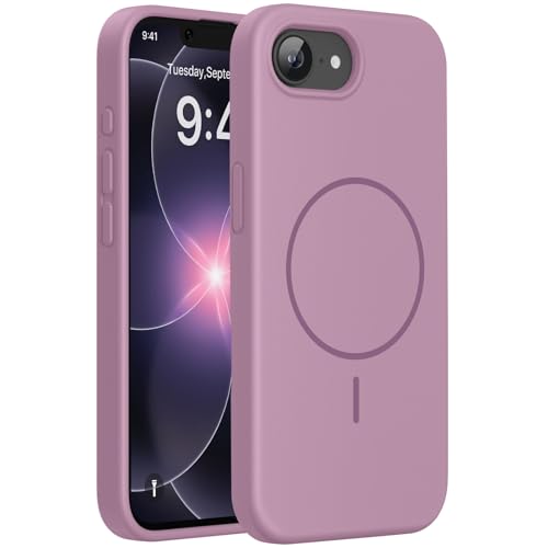 Miracase Silicone & Magnetic for iPhone 17e/16e Case, Blackcurrant