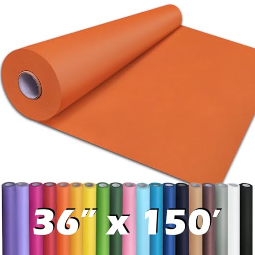 PerkHomy OrangeRed Kraft Paper Roll 36" x 1,800" (150') for Gift Wrapping Bouquet Flower Art Painting Craft Writing Packaging
