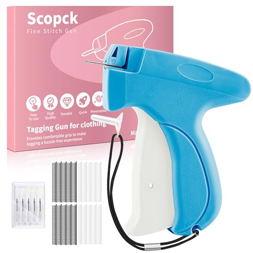 Stitch Gun for Clothes - Handheld Stitch Gun Quick Clothing Fixer - Mini Sewing Kit Micro Tagging Gun - Includes 6 Needle, 10