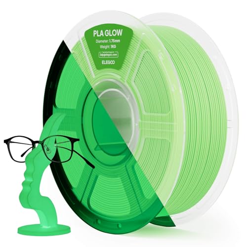 ELEGOO PLA 3D Printer Filament Glow in the Dark Green 1KG 1.75mm